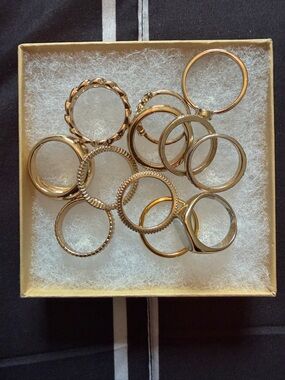 Gold Tone Women’s Stacking Ring Set